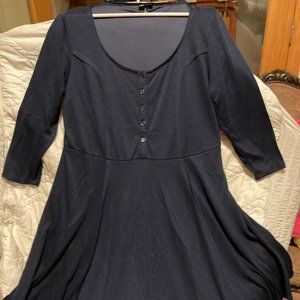 Torrid navy blue cotton dress